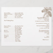 Pine Cone Natuur Wedding Programme (Achterkant)