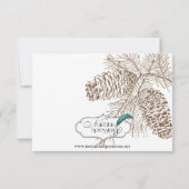 Pine Cone Natuur Wedding Rehearsal Kaart (Achterkant)