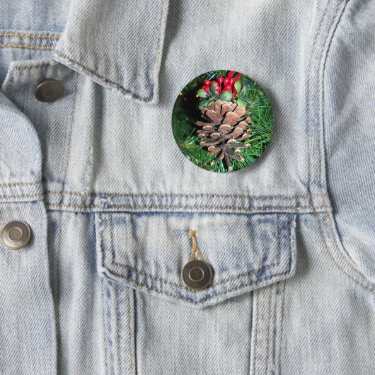 Pine Cone Ornament Button (In situ)