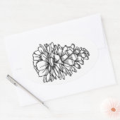 Pine Cone Ovale Sticker (Envelop)