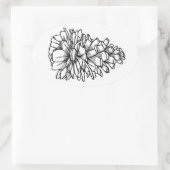 Pine Cone Ovale Sticker (Tas)