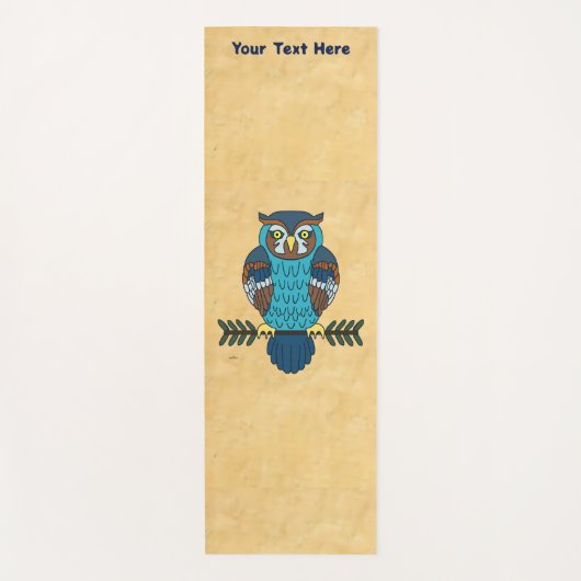 Pine Cone Owl Yogamat (Voorkant)