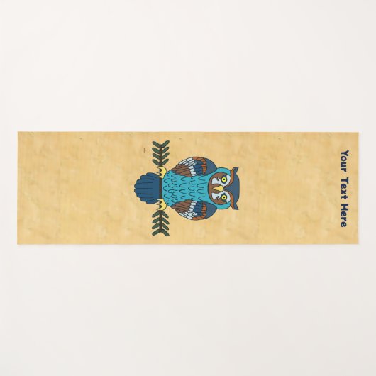 Pine Cone Owl Yogamat (Voorkant (horizontaal))