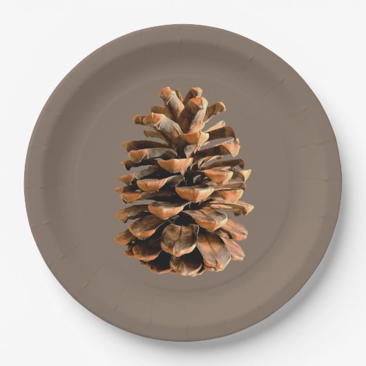 Pine Cone Papieren Bordje (Voorkant)