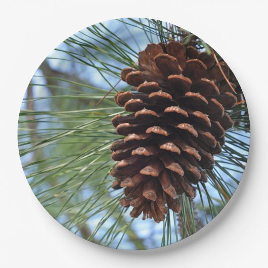 Pine Cone Papieren Bordje (Voorkant)