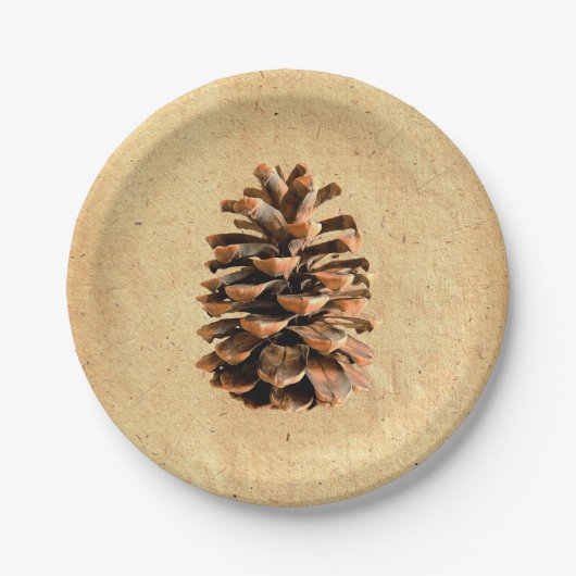 Pine Cone Papieren Bordje (Voorkant)