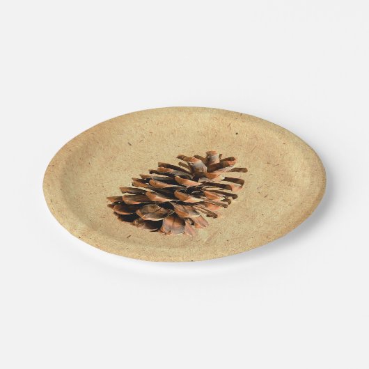 Pine Cone Papieren Bordje (Gekanteld)