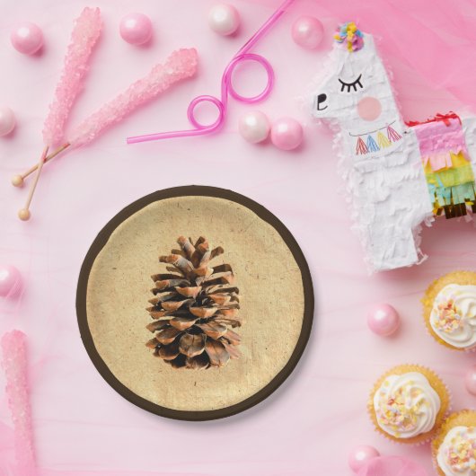 Pine Cone Papieren Bordje (Feest)