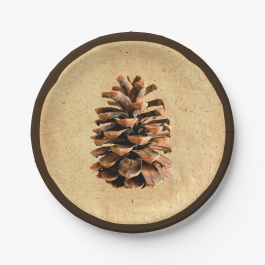 Pine Cone Papieren Bordje (Voorkant)