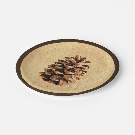 Pine Cone Papieren Bordje (Gekanteld)