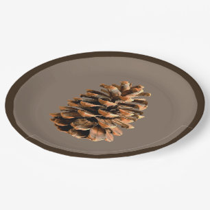 Pine Cone Papieren Bordje