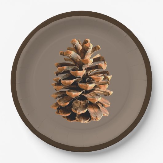 Pine Cone Papieren Bordje (Voorkant)