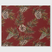 Pine Cone Patroon Cadeaupapier (Vlak)