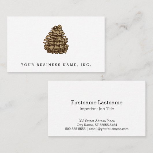 Pine Cone (Ponderosa) Visitekaartje (Voorkant / Achterkant)