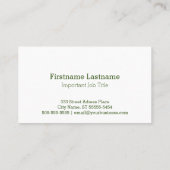 Pine Cone (Ponderosa) Visitekaartje (Achterkant)