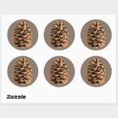 Pine Cone Ronde Sticker (Vel)
