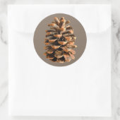 Pine Cone Ronde Sticker (Tas)