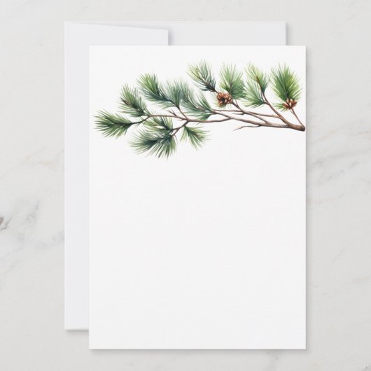 Pine Cone Rood Lint Kerstmis Koppels Douche Kaart (Achterkant)