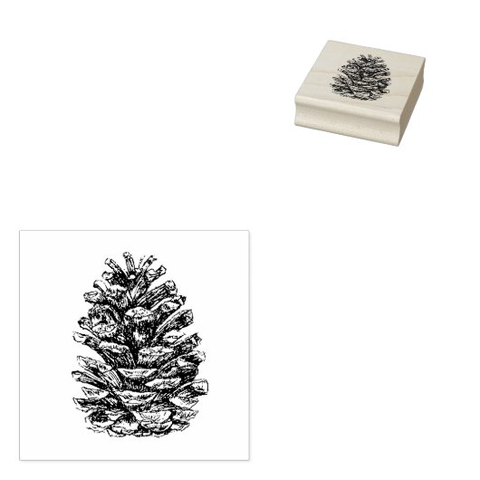 Pine Cone Rubberstempel (Gestempeld)