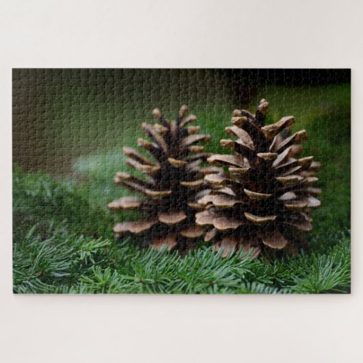 Pine Cone Seasons Greetings Legpuzzel (Horizontaal)