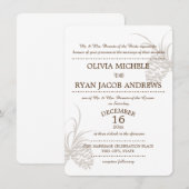 Pine Cone Silhouet Bruiloft Kaart (Voorkant / Achterkant)