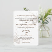 Pine Cone Silhouet Bruiloft Kaart (Staand voorkant)