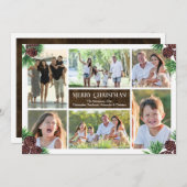 Pine Cone Six Fotocollage Aangepast Kaart (Voorkant / Achterkant)