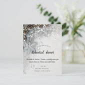 Pine Cone, Snowflakes Rehearsal Dinner Kaart (Staand voorkant)