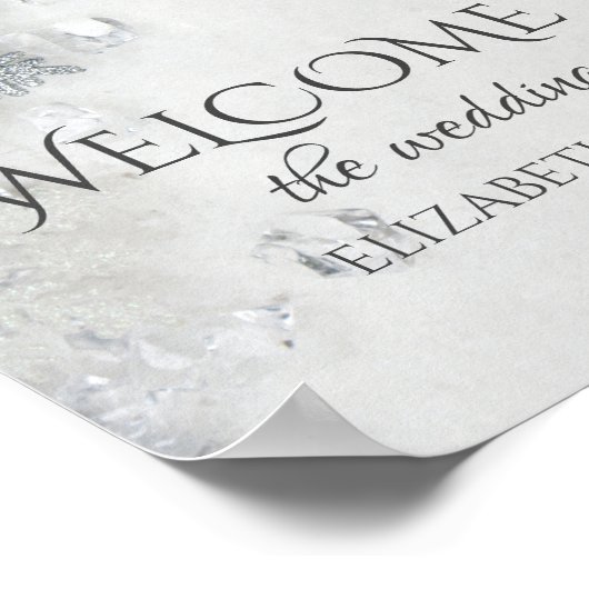 Pine Cone, Snowflakes Wedding Poster (Hoek)