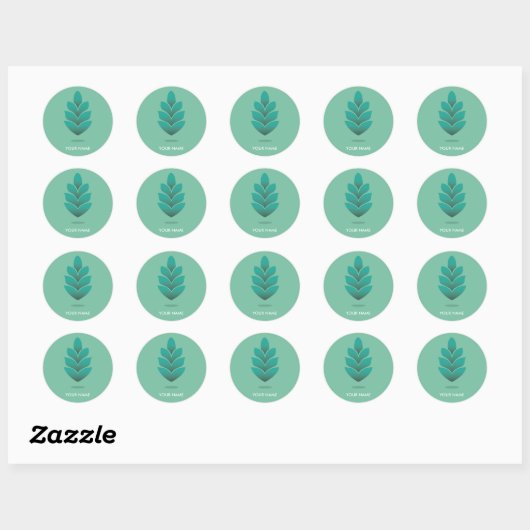 PINE CONE STICKER PASTEL TURQUOISE (Vel)