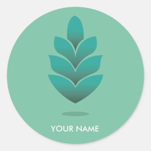 PINE CONE STICKER PASTEL TURQUOISE (Voorkant)