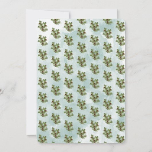 Pine cone tak waterverf Quinceañera Kaart (Achterkant)