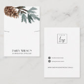 PINE CONE TREE BRANCH KETTING BRACELET DISPLAY VISITEKAARTJE (Voorkant / Achterkant)