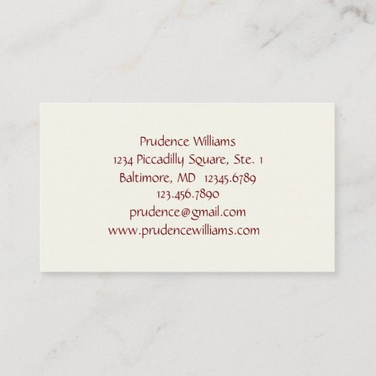 Pine Cone Tree Branch Waterverf Botanisch Visitekaartje (Achterkant)