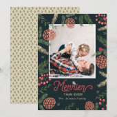 Pine Cone Tree | Kerstfeestdag | Fotokaart Feestdagenkaart (Voorkant / Achterkant)