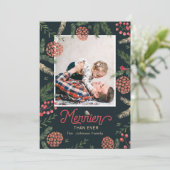 Pine Cone Tree | Kerstfeestdag | Fotokaart Feestdagenkaart (Staand voorkant)