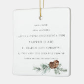 Pine Cone vult de namen van God Christelijk Keramisch Ornament (Links)