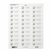 Pine Cone Waterverf Winterbessen Adres Etiket (Full Sheet)