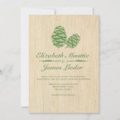 Pine Cone Wedding Invitations Kaart (Voorkant)