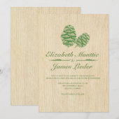 Pine Cone Wedding Invitations Kaart (Voorkant / Achterkant)