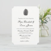 Pine cone Wedding Uitnodiging (Staand voorkant)