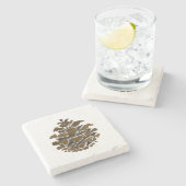 Pine cone Wilderness Christmas Painting Stenen Onderzetter (Zijkant)