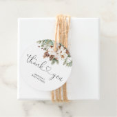 Pine cone winter Evergreen dank u Bedankjes Labels (In situ)