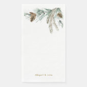 Pine Cone Winter Foliage Gepersonaliseerde Vakanti Servet (Voorkant)