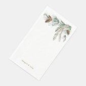 Pine Cone Winter Foliage Gepersonaliseerde Vakanti Servet (Hoek)