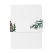 Pine Cone Winter Kerstmis Uitnodigingen Wikkel (Achterkant Voorbeeld)