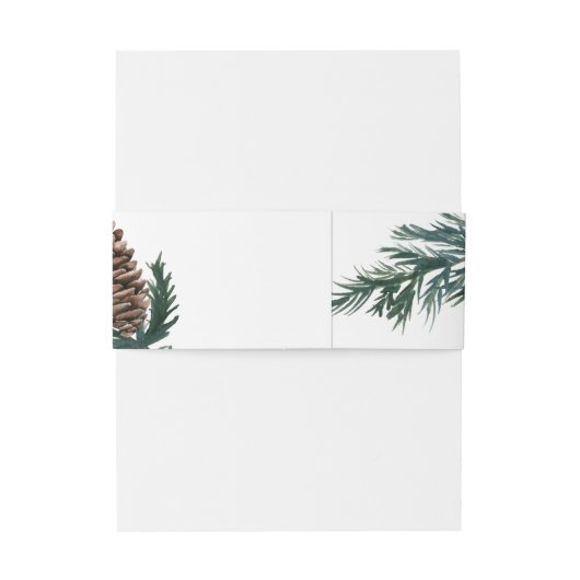 Pine Cone Winter Kerstmis Uitnodigingen Wikkel (Achterkant Voorbeeld)