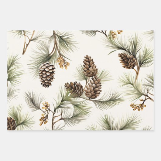 Pine cone Wrapping Papier Inpakpapier Vel (Voorkant 2)