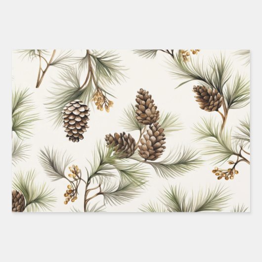 Pine cone Wrapping Papier Inpakpapier Vel (Voorkant)