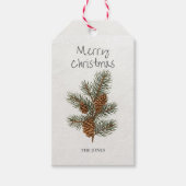 Pine-conecadeaagift tag cadeaulabel (Voorkant)